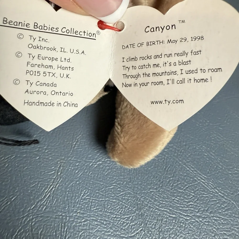 TY Original‎ Beanie Babies Lot Of 5 -Cubbie'93 Roam Canyon '98 Sly '96 Spurs '08